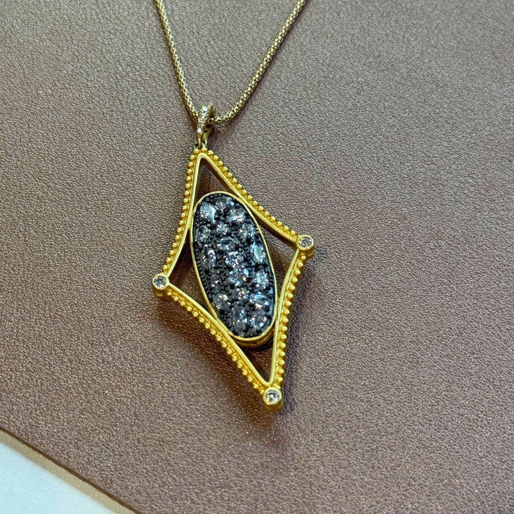 Freida Rothman necklace enhancer pendant, mixed metal - NWOT (pendant only)